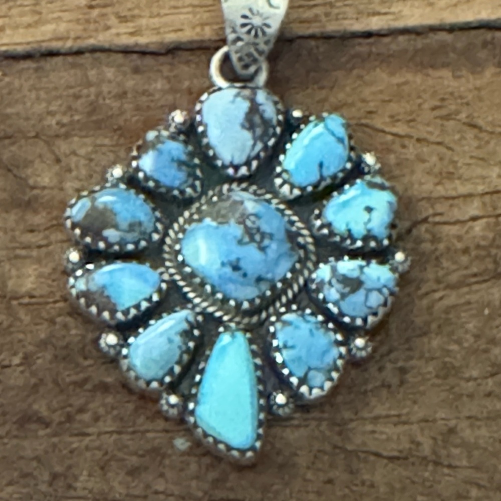 Golden Hills Turquoise Pendant Necklace